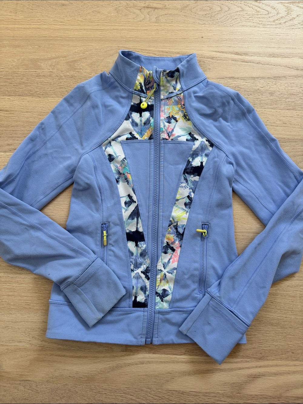Periwinkle Iviva Active Jacket with Floral Panels
